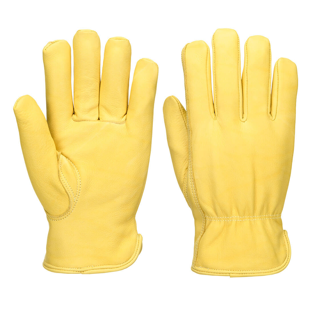 A271 - Gevoerde Leren Bestuurdershandschoen - Portwest - Beige