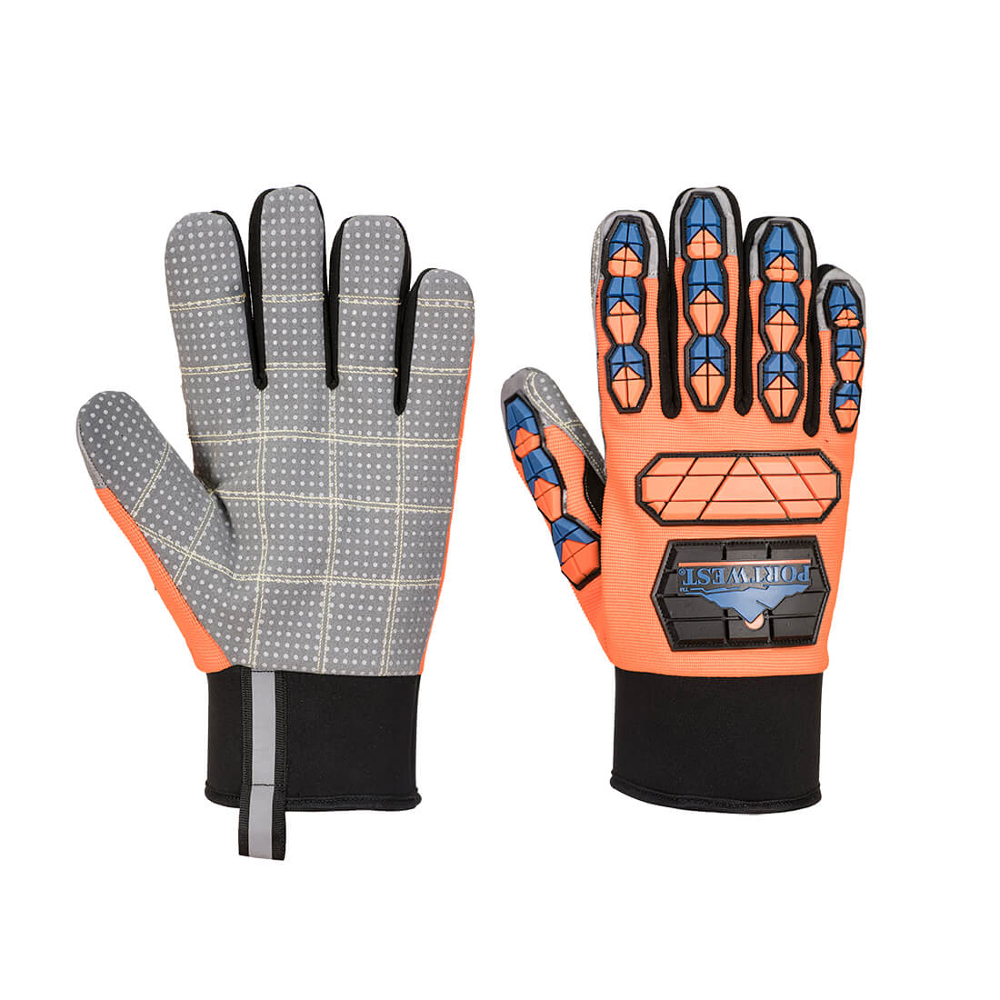 A726 - Aqua-Seal Pro Handschoen - Portwest - Oranje/Blauw