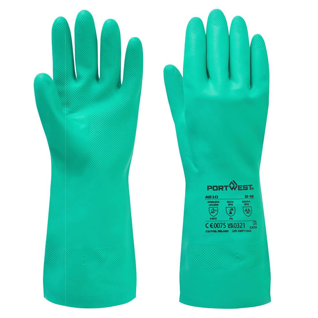 A810 - Nitrosafe Chemische Handschoen - Portwest - Groen