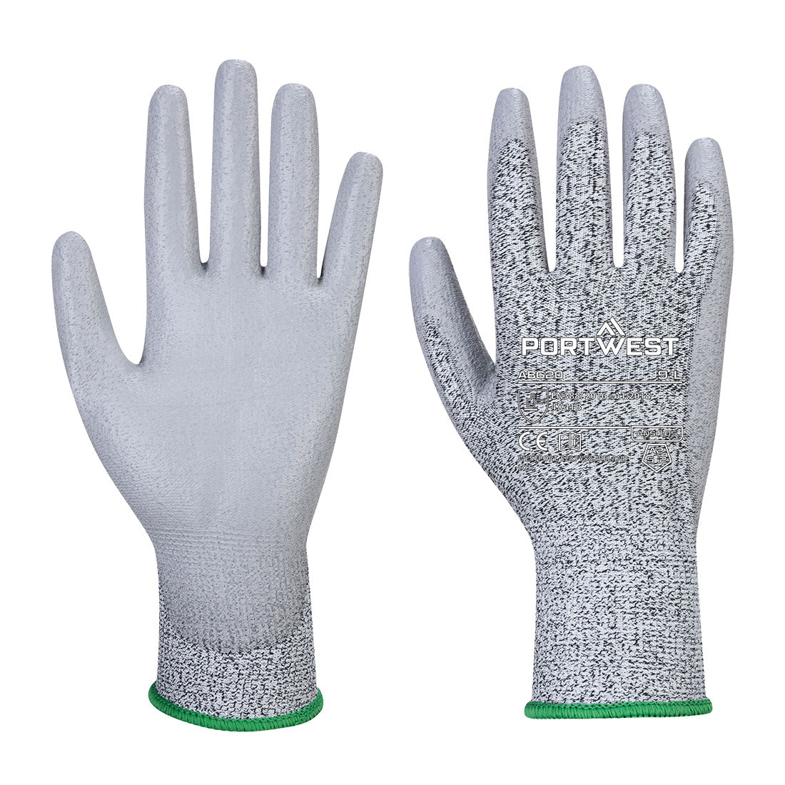 AB620 - Snijklasse F13 PU Handschoen in Multipack (Pk12) - Portwest - Grijs