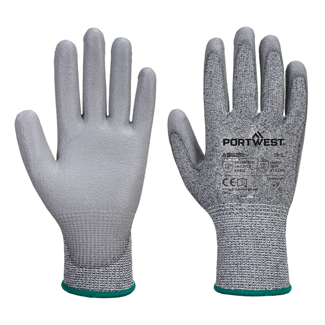 AB622 - Snijklasse C C13 PU Handschoen in Multipack (Pk12) - Portwest - Grijs