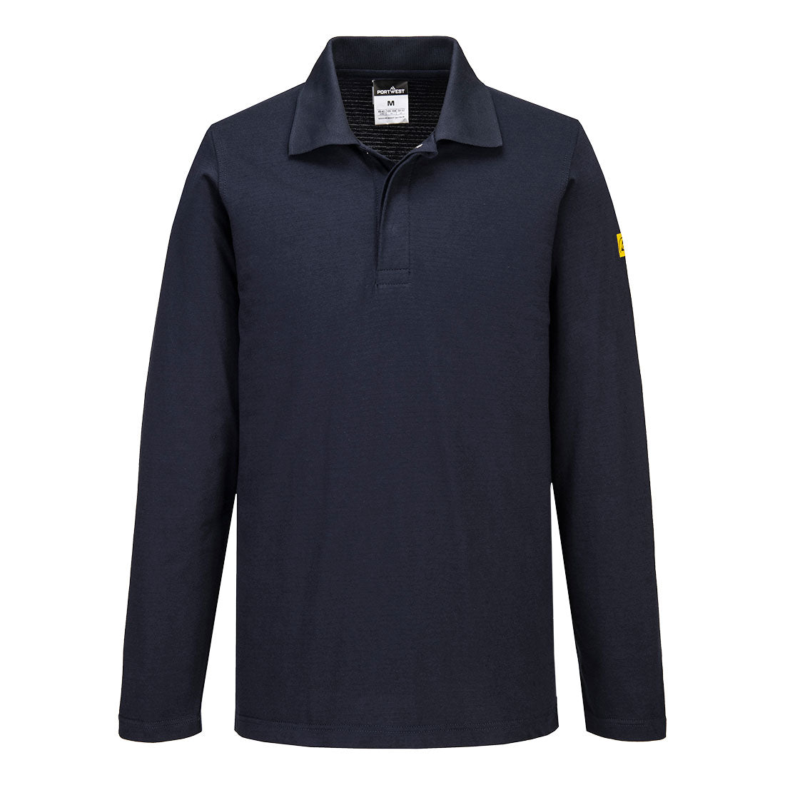 AS23 - Anti-statische ESD Polo Lange Mouw - Portwest - Marineblauw