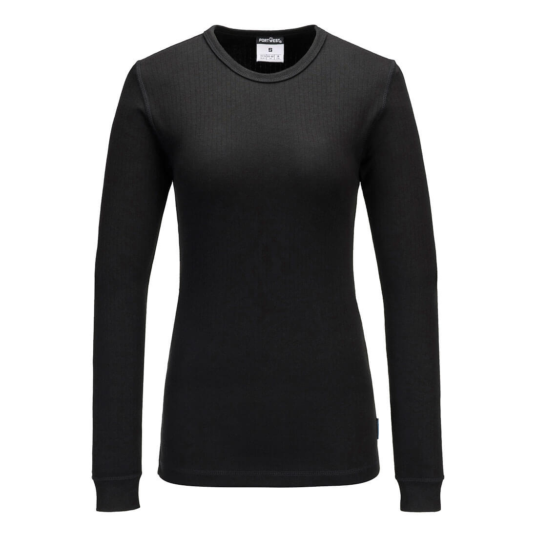 B126 - Dames Thermisch T-shirt Lange Mouw - Portwest - Zwart
