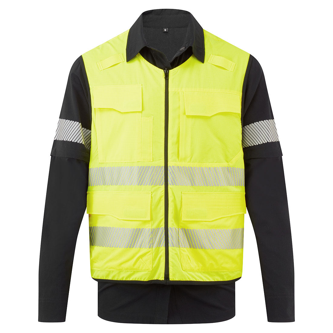 BX322 - Ultiem modulair Hi-Vis 5-in-1 shirt - Portwest - Zwart/Geel