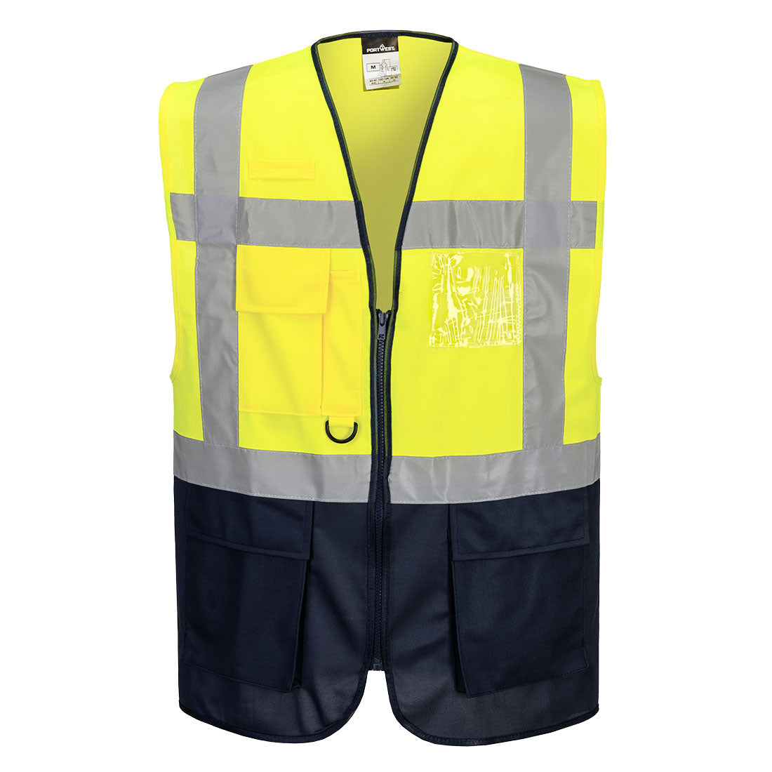 C476 - Warsaw Hi-Vis Contrast Executive Vest - Portwest - Geel/Zwart
