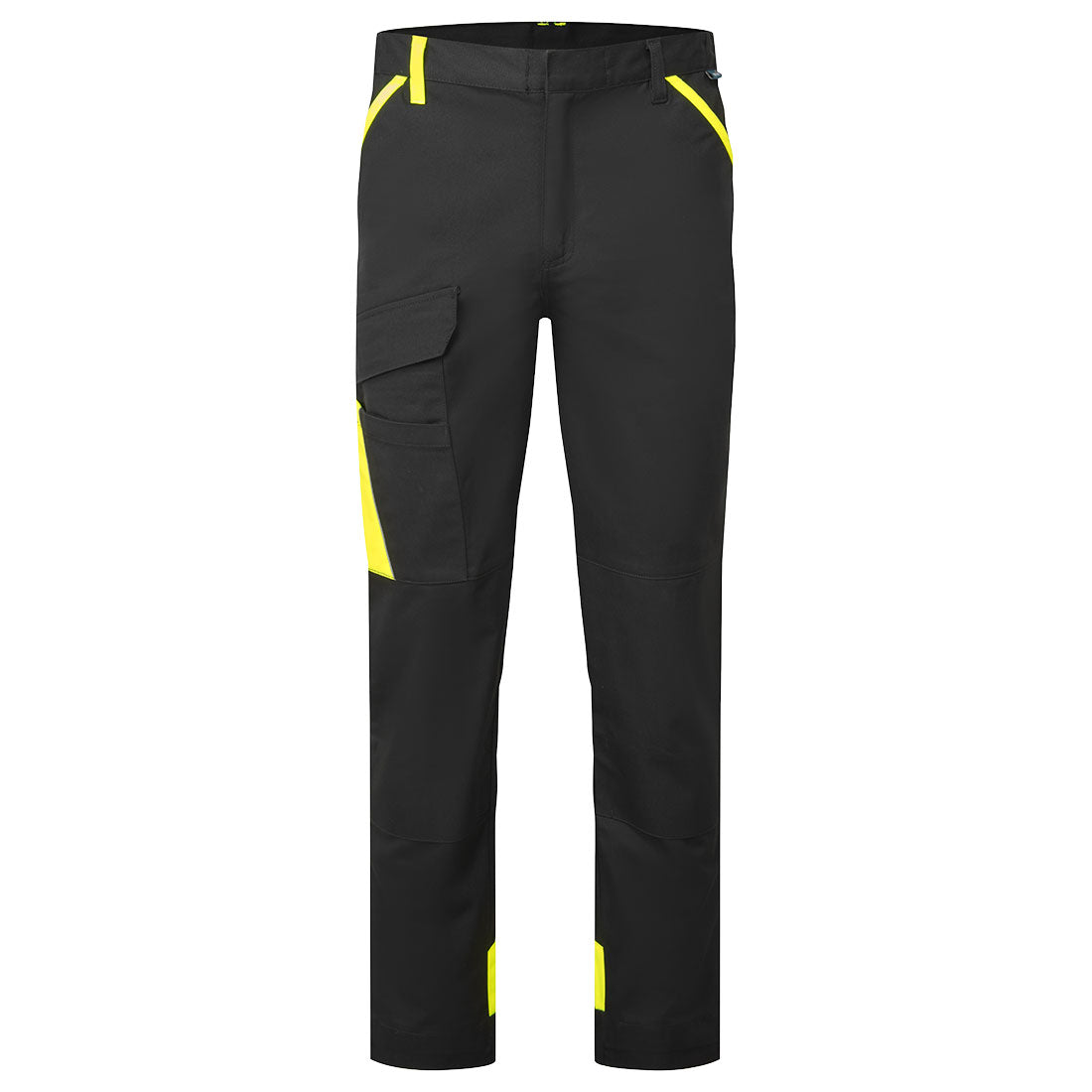 CD111 - WX1 Tweekleurige Katoenen Werkbroek - Portwest - Zwart/Geel
