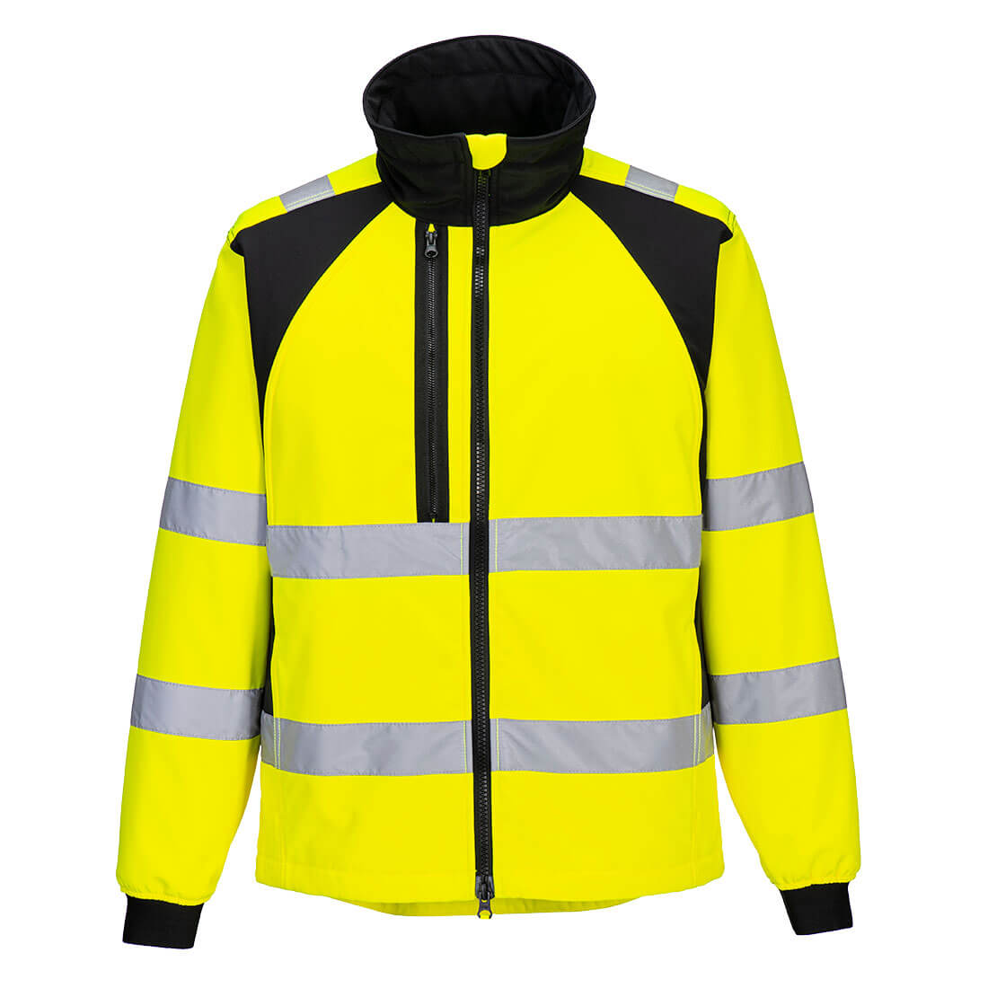 CD875 - WX2 Eco Hi-Vis Softshell (2L) - Portwest - Geel/Zwart