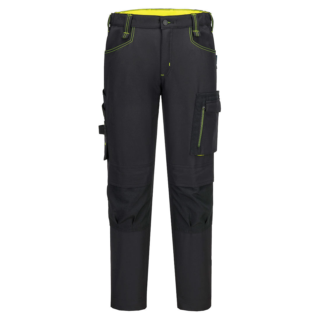 CD880 - WX2 Slim Stretch Trousers - Portwest - Zwart/Geel