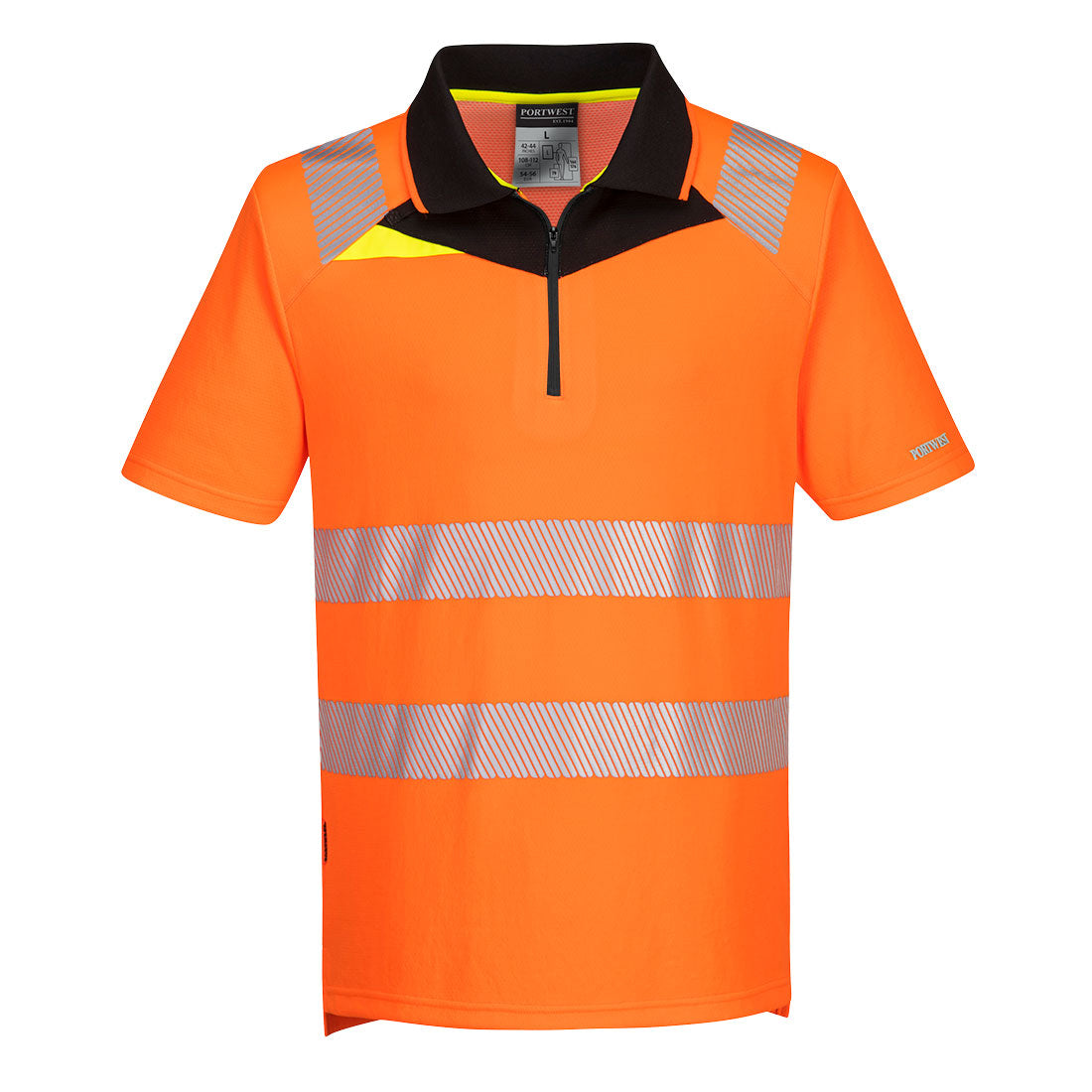 DX412 - DX4 Hi-Vis polo K/M - Portwest - Oranje/Zwart