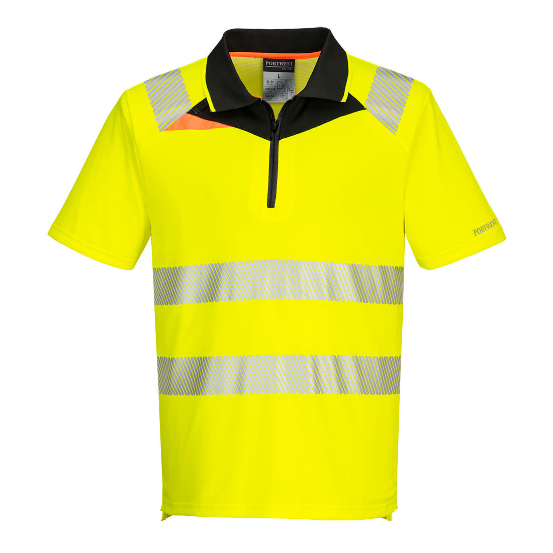 DX412 - DX4 Hi-Vis polo K/M - Portwest - Geel/Zwart