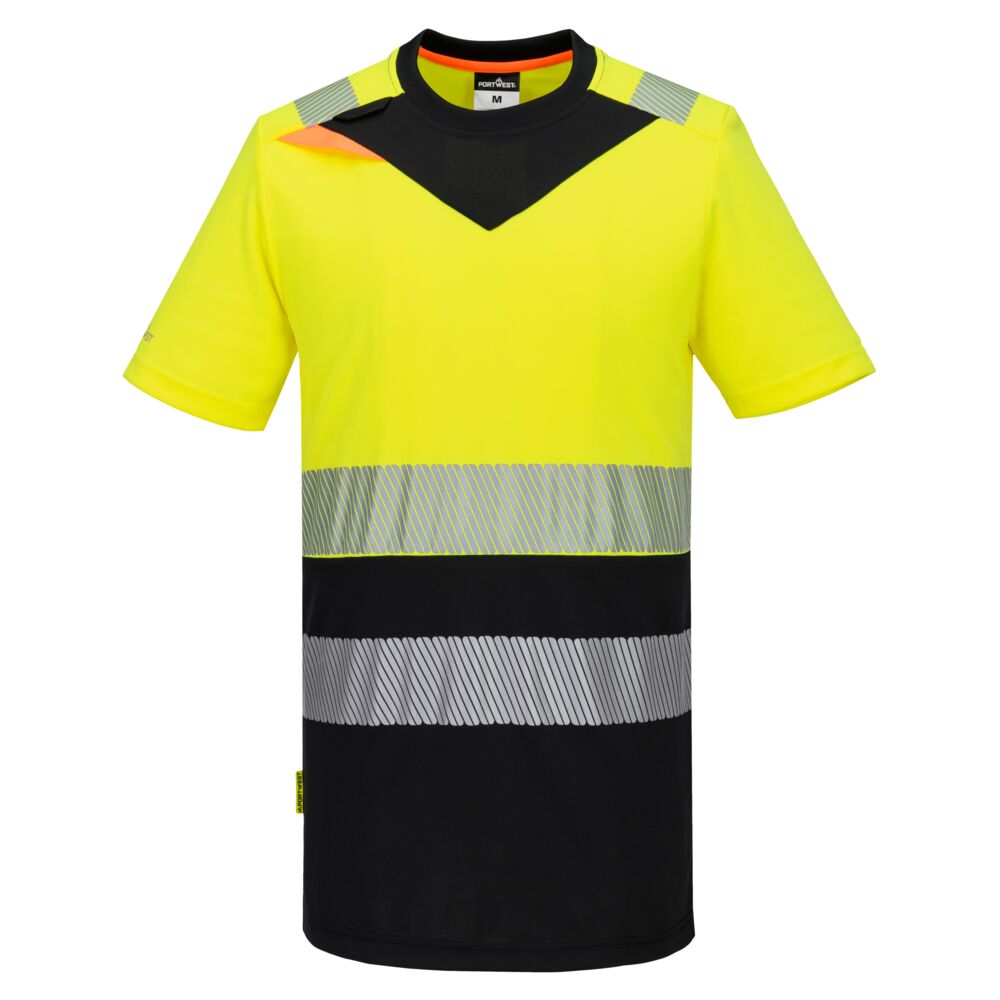 DX434 - DX4 Hi-Vis T-shirt korte mouw klasse 1 - Portwest - Geel/Zwart