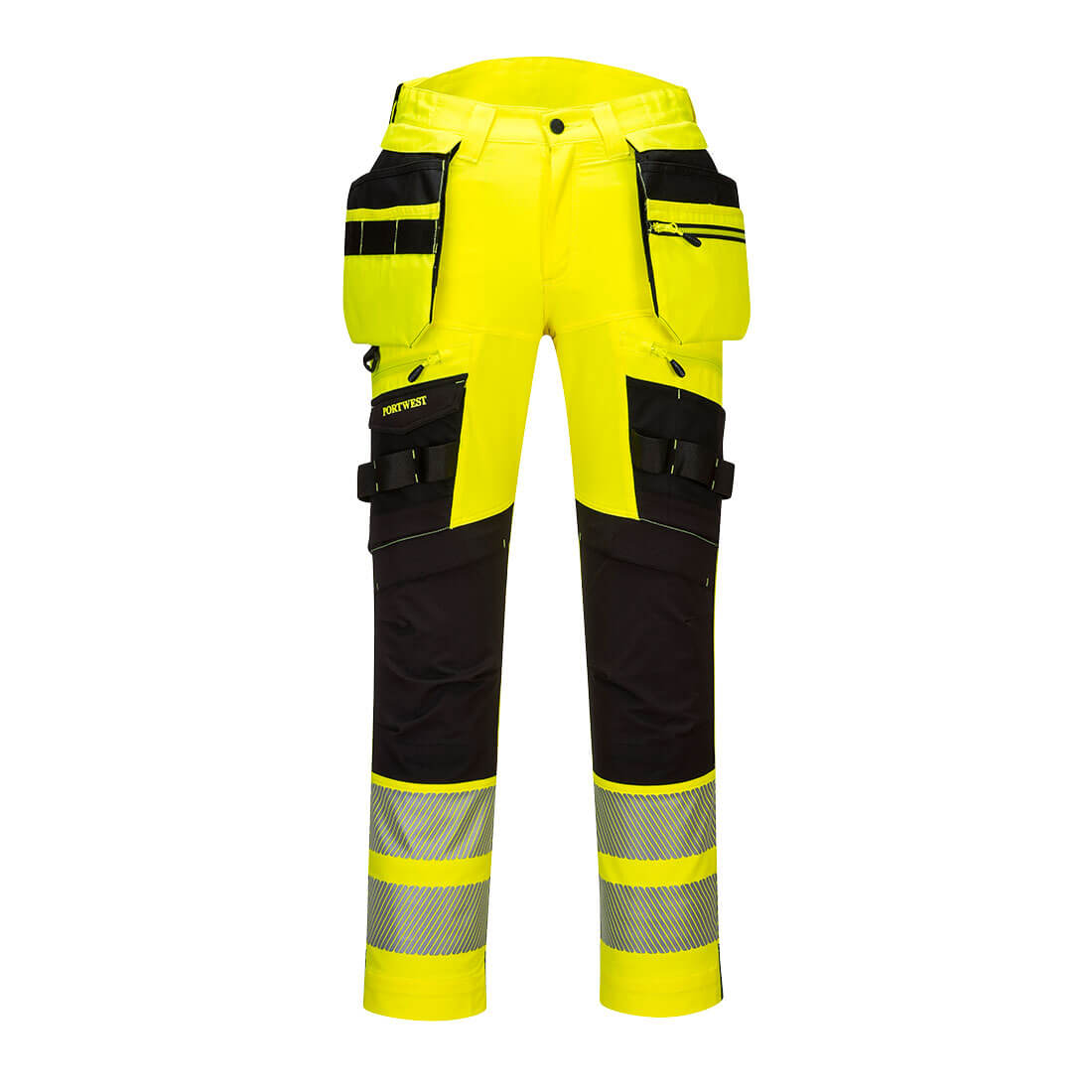 DX442 - DX4-Hi-Vis broek met afneembare holsterzakken - Portwest - Geel/Zwart