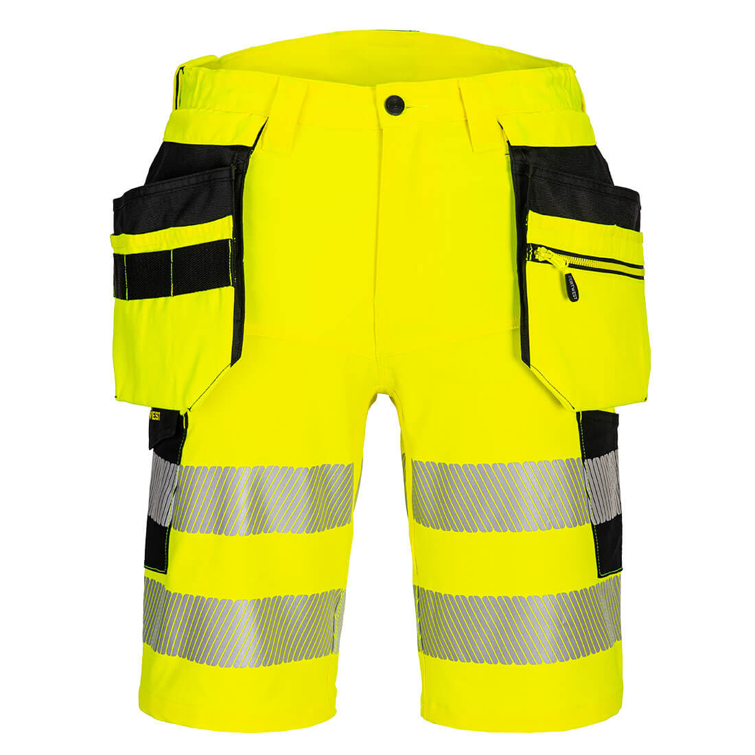 DX446 - DX4 Hi-Vis korte broek met holsterzakken - Portwest - Geel/Zwart