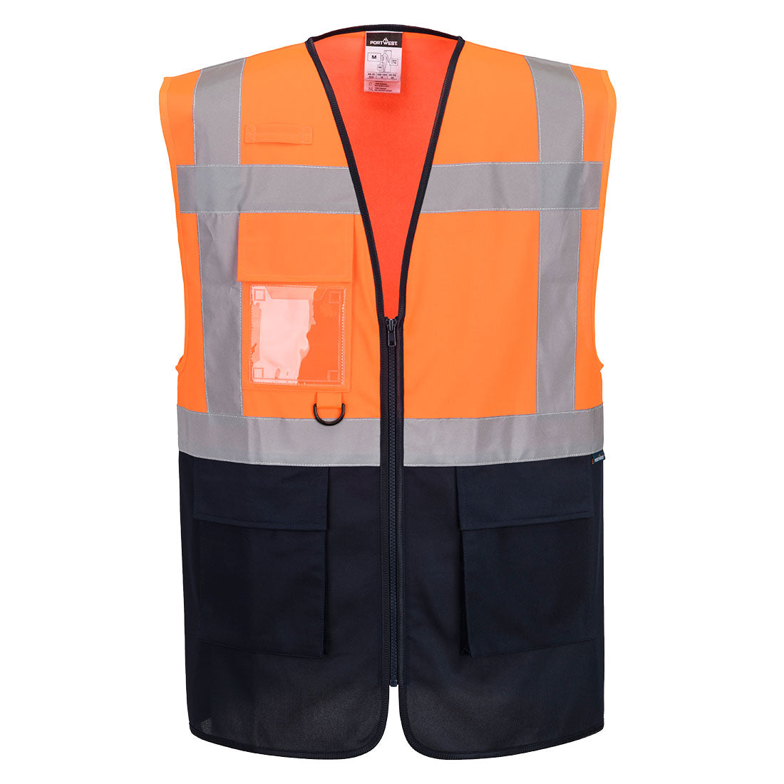ES076 - ES1 Essential Hi-Vis Contrast Executive Hesje - Portwest - Oranje/Marineblauw