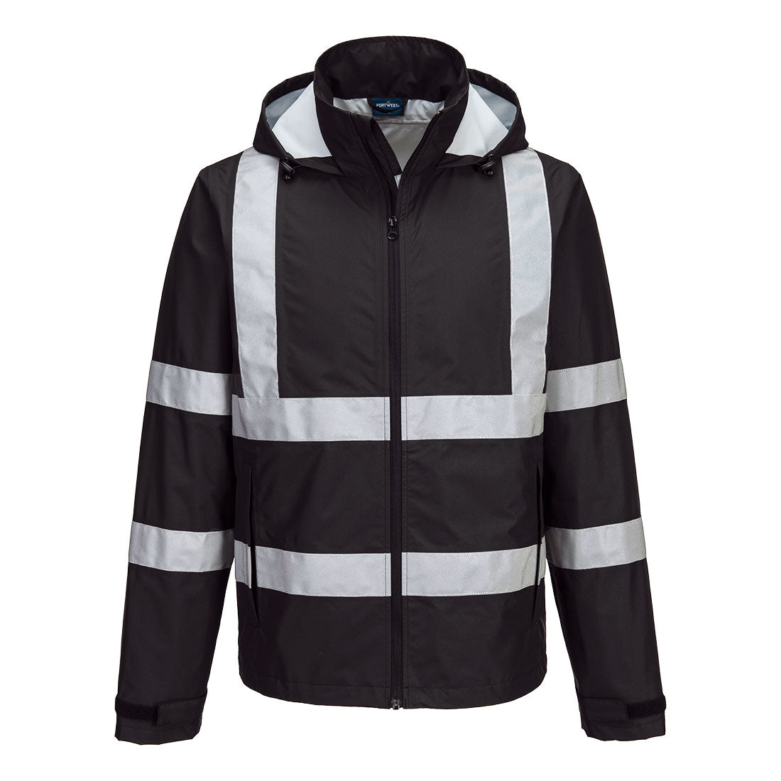 F442 - Iona Enhanced Lichtgewicht opvouwbaar jack - Portwest - Zwart