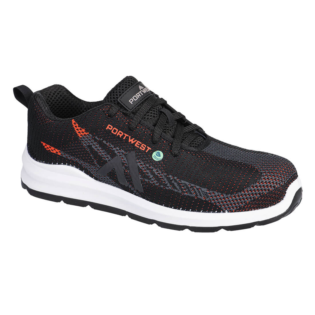 FC06 - Werkschoen Eco Fly Composiet Trainer S1PS SR FO - Portwest - Zwart/Rood