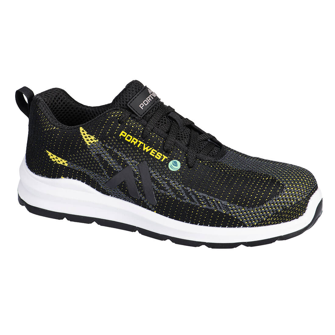 FC06 - Werkschoen Eco Fly Composiet Trainer S1PS SR FO - Portwest - Zwart/Geel