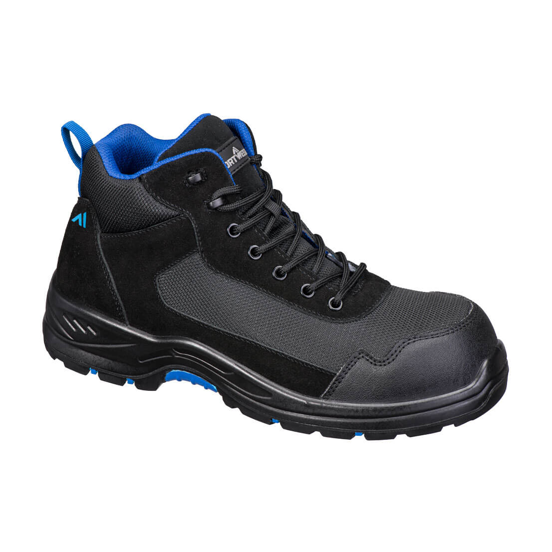 FC22 - Composiet Textiel Suède Halfhoge schoen S3L HRO SR FO - Portwest - Zwart/Blauw