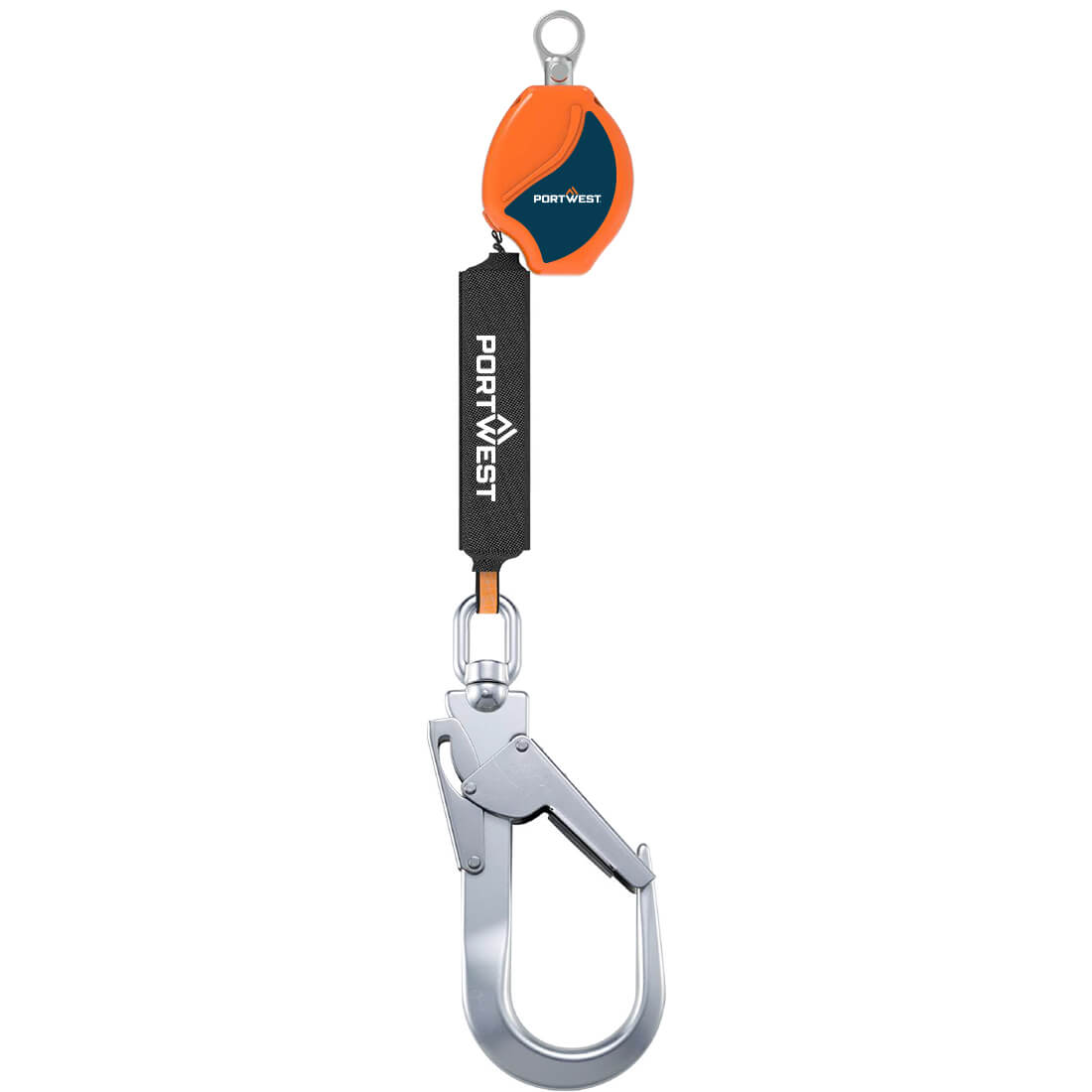 FP80 - 2m intrekbare reddingslijn 140kg - Portwest - Oranje/Zwart