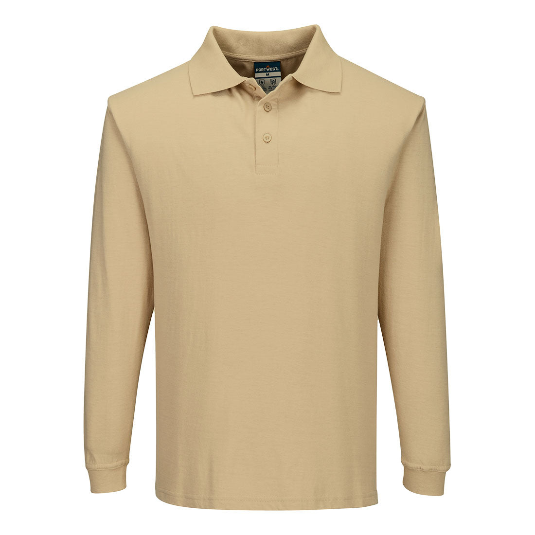 FR10 - Vlamvertragende Modaflame Antistatische lange mouw Polo Shirt - Portwest - Tan
