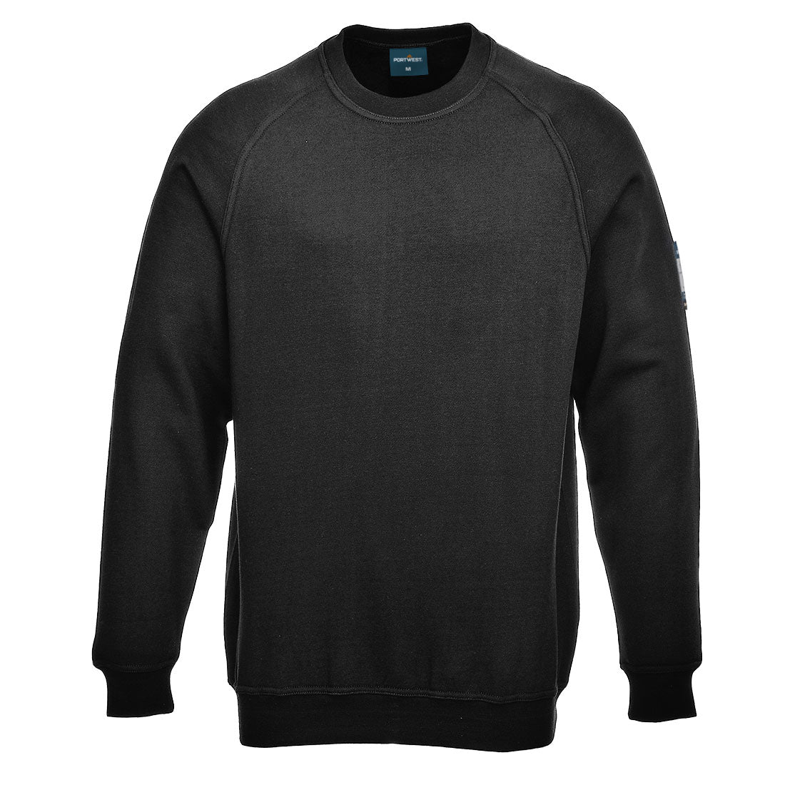 FR12 - Vlamvertragende Modaflame Anti-statisch Sweatshirt met  Lange Mouw - Portwest - Zwart