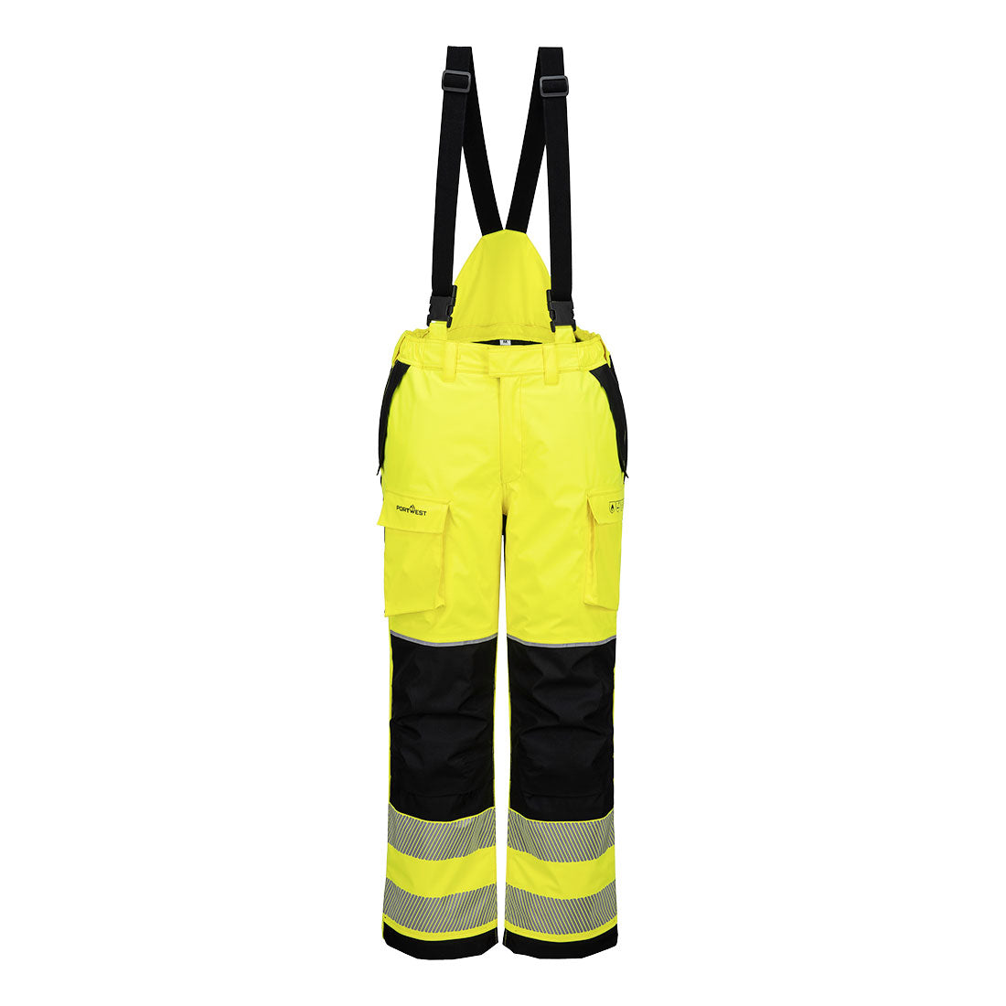 FR426 - PW3 Vlamvertragende Modaflame  Regen Hi-Vis winterbroek - Portwest - Geel/Zwart