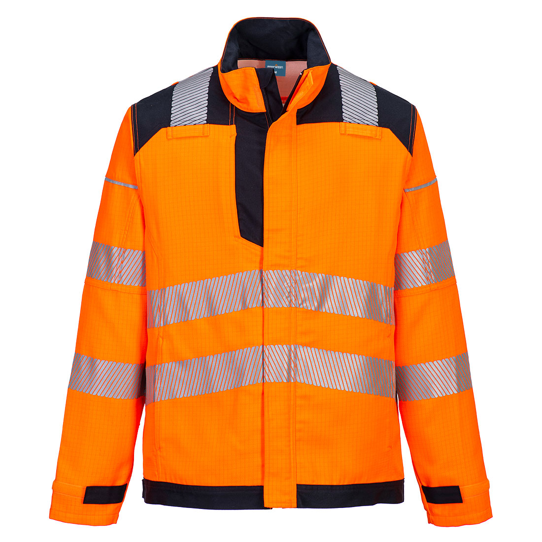FR722 - PW3 Vlamvertragende Modaflame  Hi-Vis werkjack - Portwest - Oranje/Marineblauw