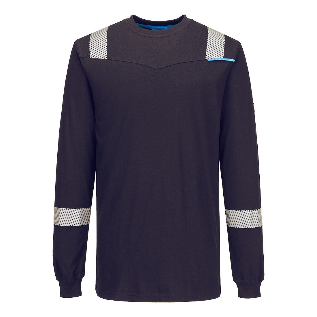 FR751 - WX3 Modaflame gebreid Hi-Vis FR T-shirt met lange mouwen - Portwest - Marineblauw