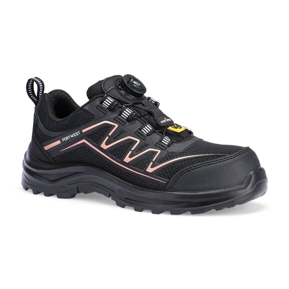 FT34 - Werkschoen Composite KPU-trainers voor dames S1PS FO SR ESD - Portwest - Zwart/Rose