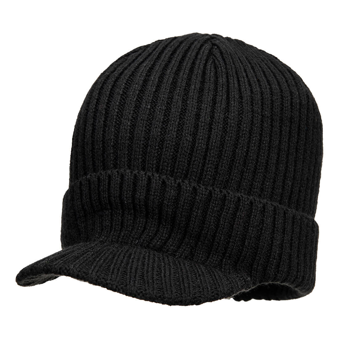 HA24 - Beanie muts met klep - Portwest - Zwart