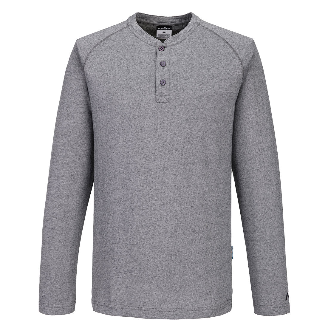 KA370 - KA3 Henly T-shirt lange mouw - Portwest - Zoom Grijs