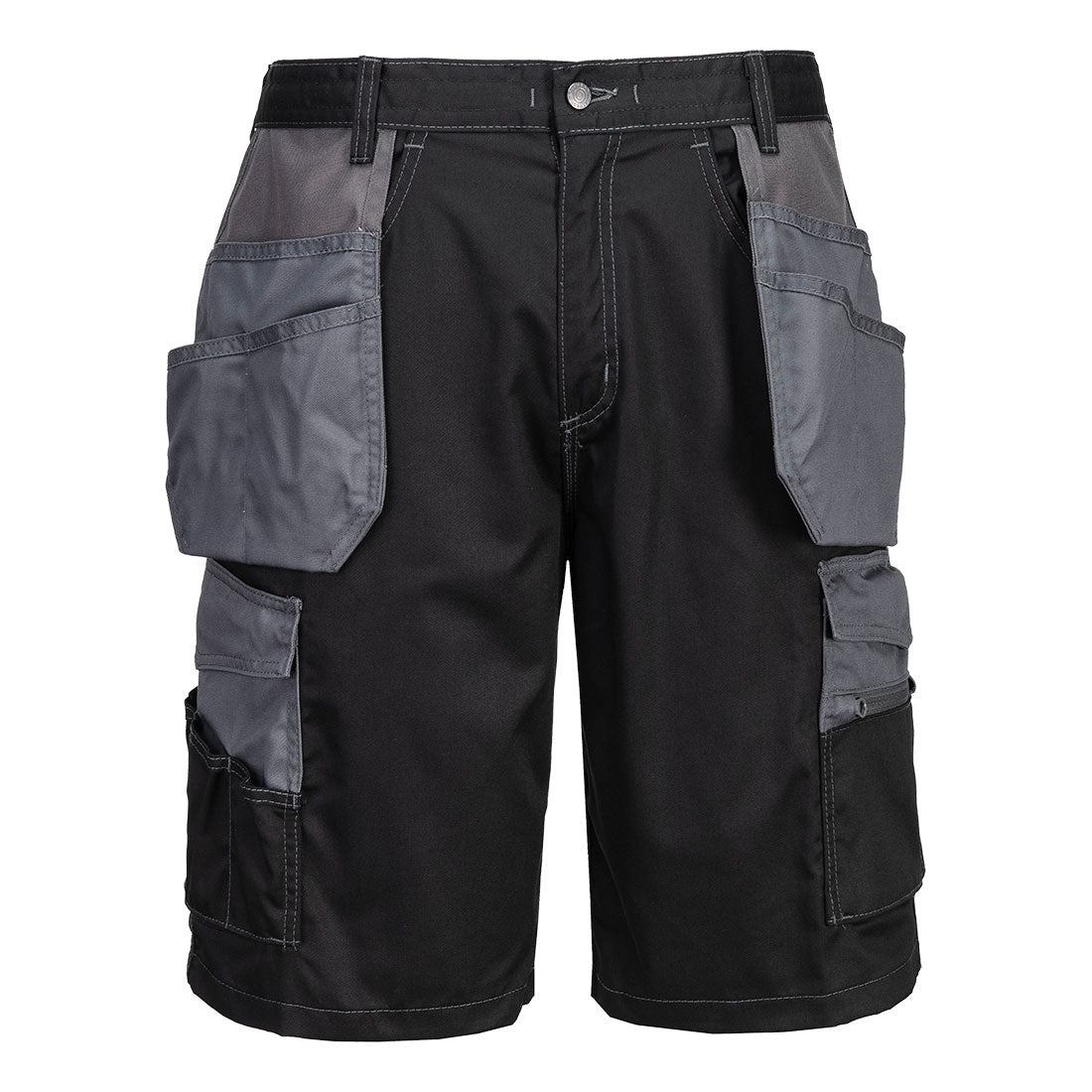 KS18 - Granite Holster Korte Broek - Portwest - Zwart/Zoom Grijs