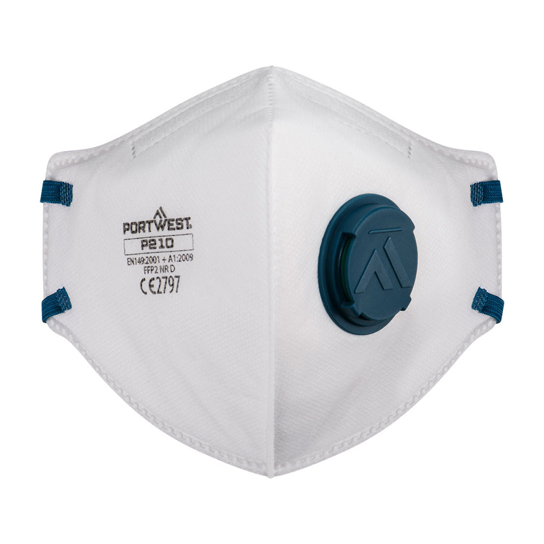 P210 - FFP2 Platgevouwen Dolomite Masker (PK3) - Portwest - Wit
