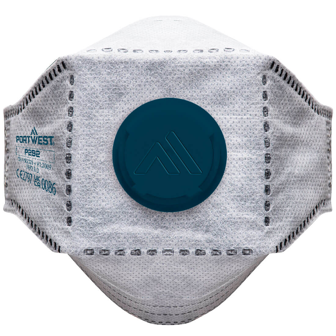 P292 - EAGLE FFP2 Koolstof gevouwen plat masker (Pk10) - Portwest - Wit