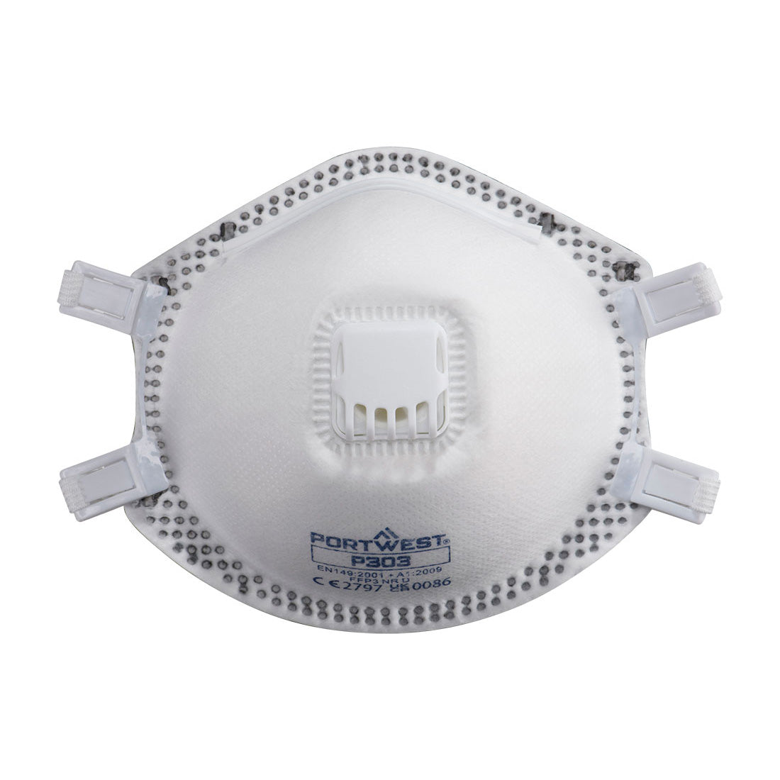 P303 - FFP3 Dolomite Masker met ventiel (PK10) - Portwest - Wit
