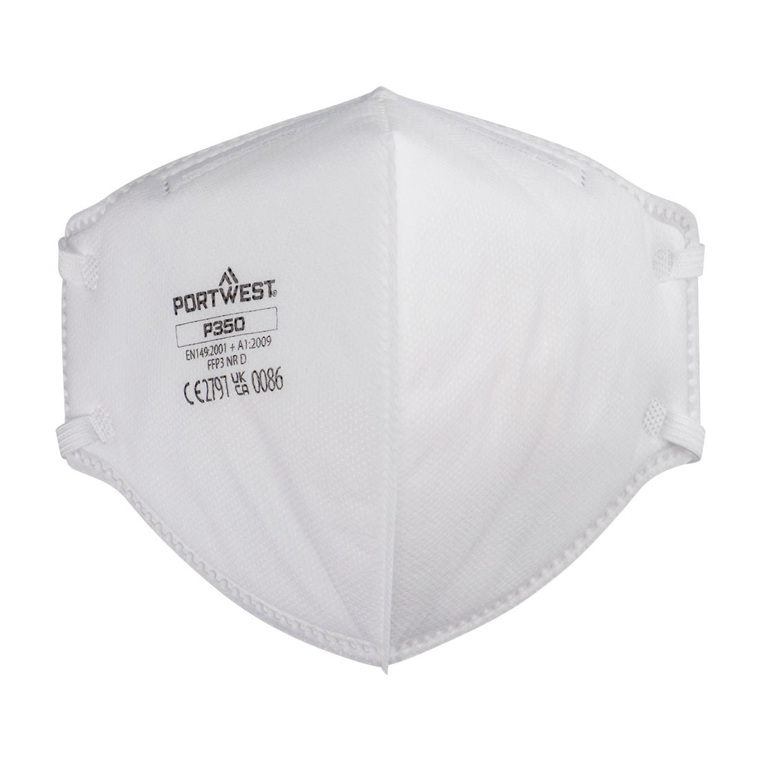 P350 - FFP2 Dolomiet Fold Flat filtrerend ademlucht masker - Portwest - Wit