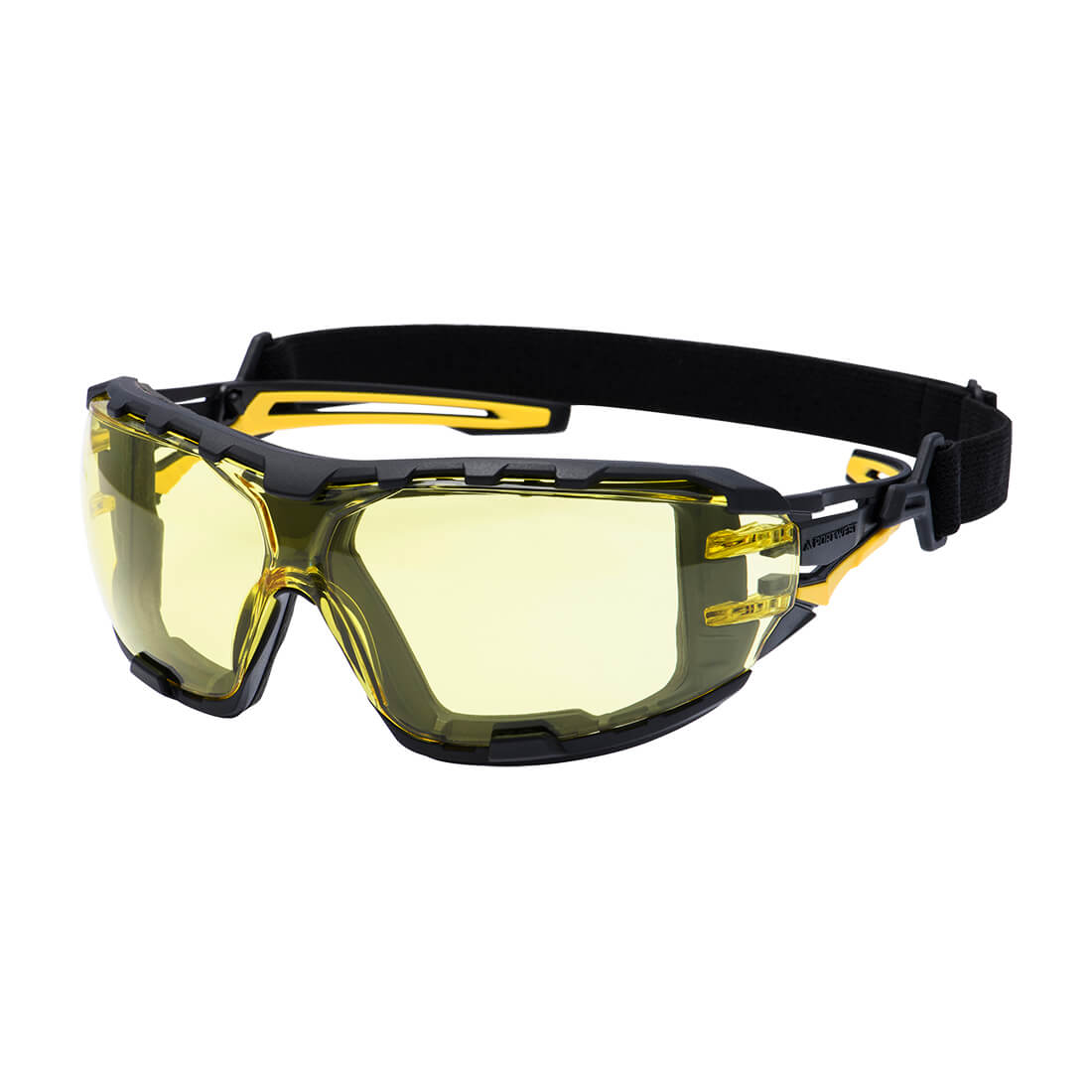PR02 - Antraciete Wraparound Plus Veiligheidsbril - Portwest - Amber