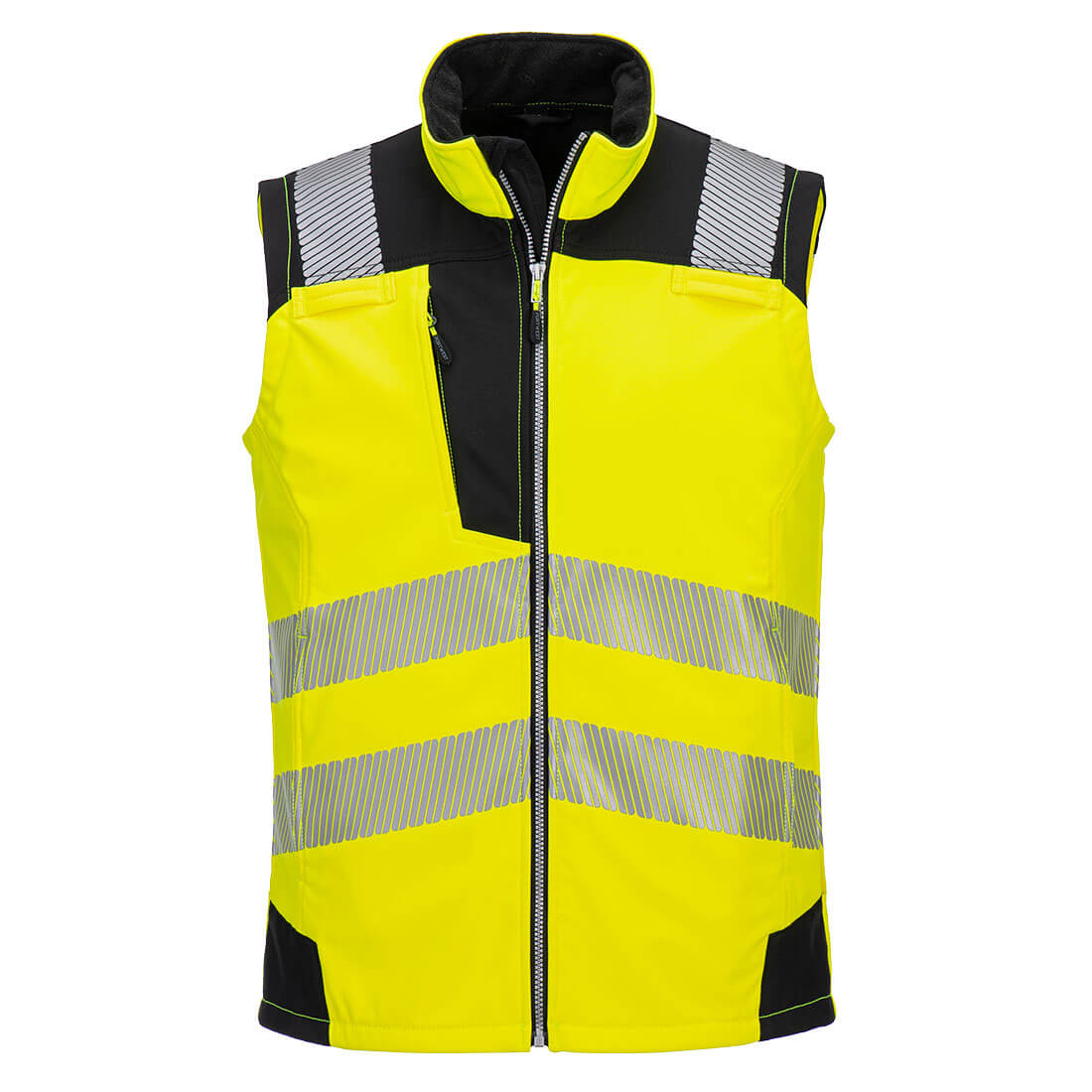 PW325 - Hi-Vis Softshell Gilet (3L) - Portwest - Geel/Zwart