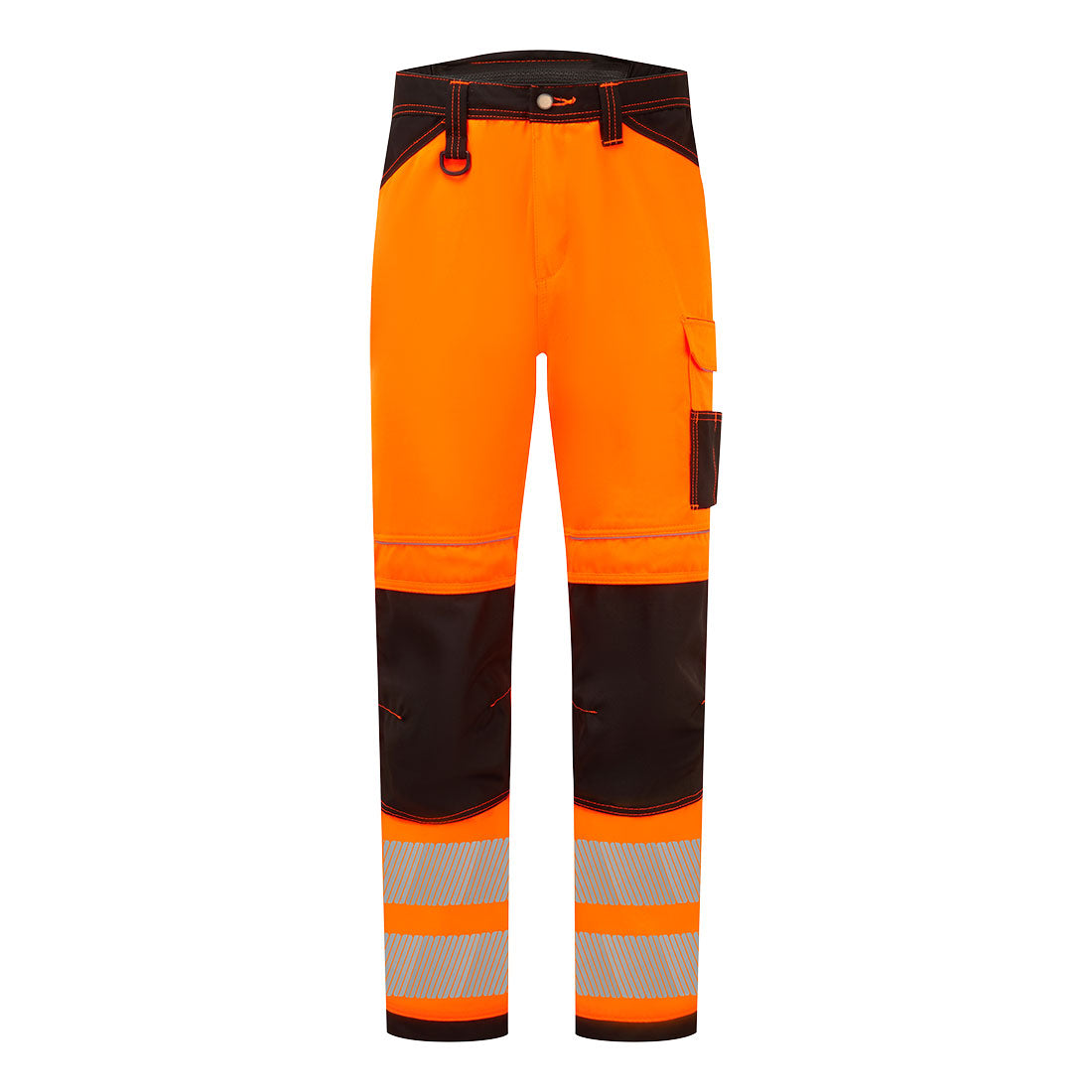PW340 - PW3 Hi-Vis Broek - Portwest - Oranje/Zwart Kort