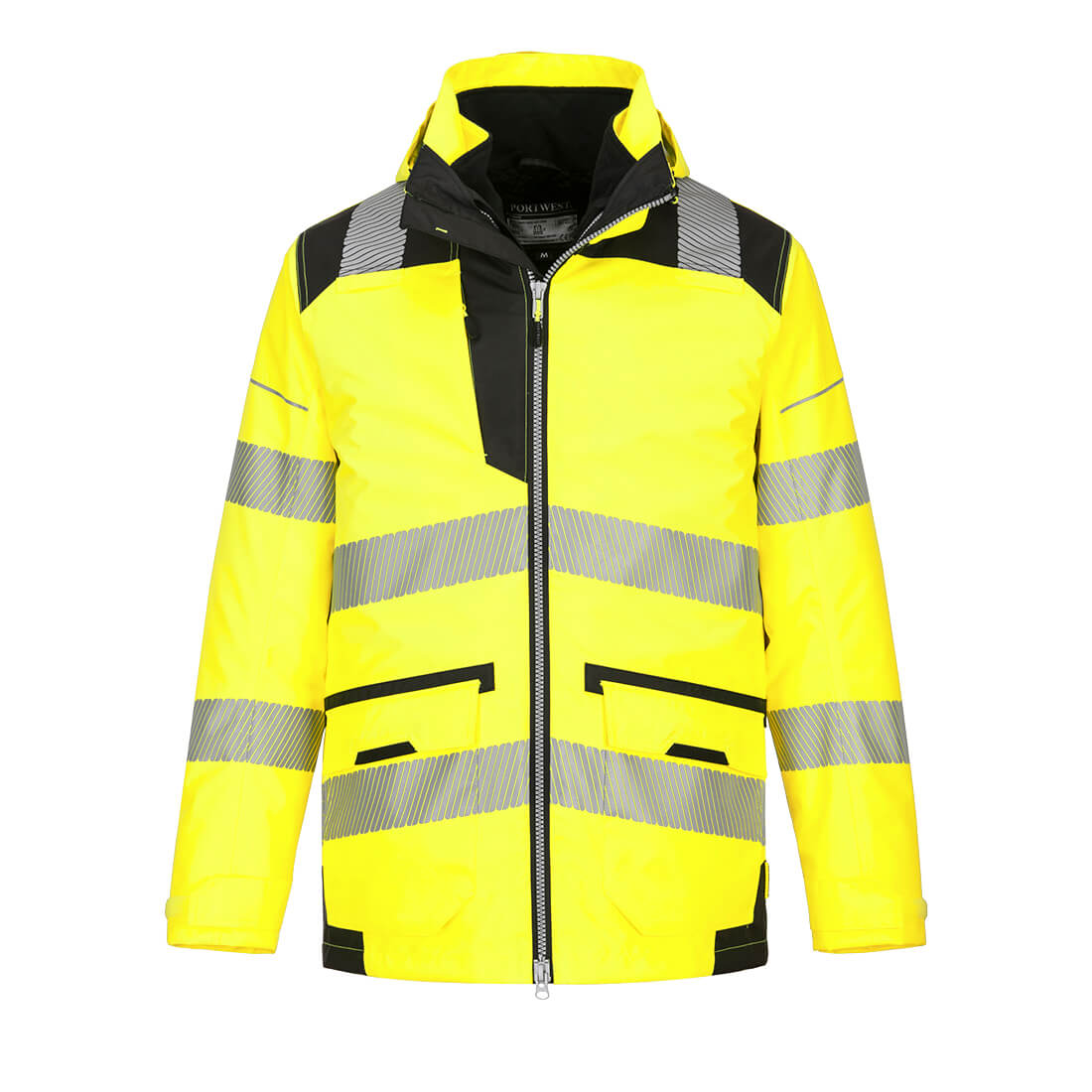 PW367 - PW3 Hi-Vis ademend 5-in-1 Jack - Portwest - Geel/Zwart