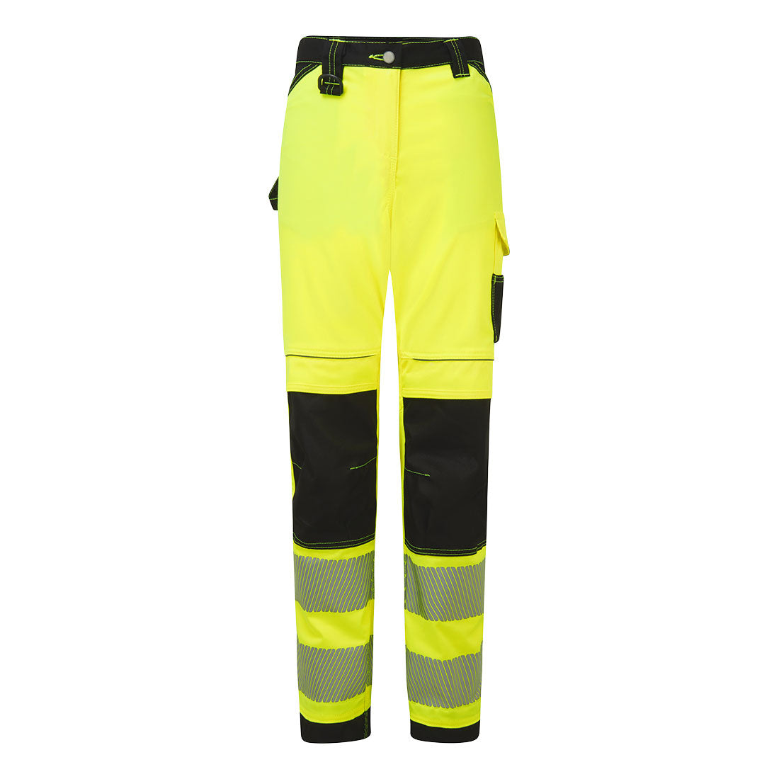 PW385 - PW3 Hi-Vis Dames Stretch Werkbroek - Portwest - Geel/Zwart