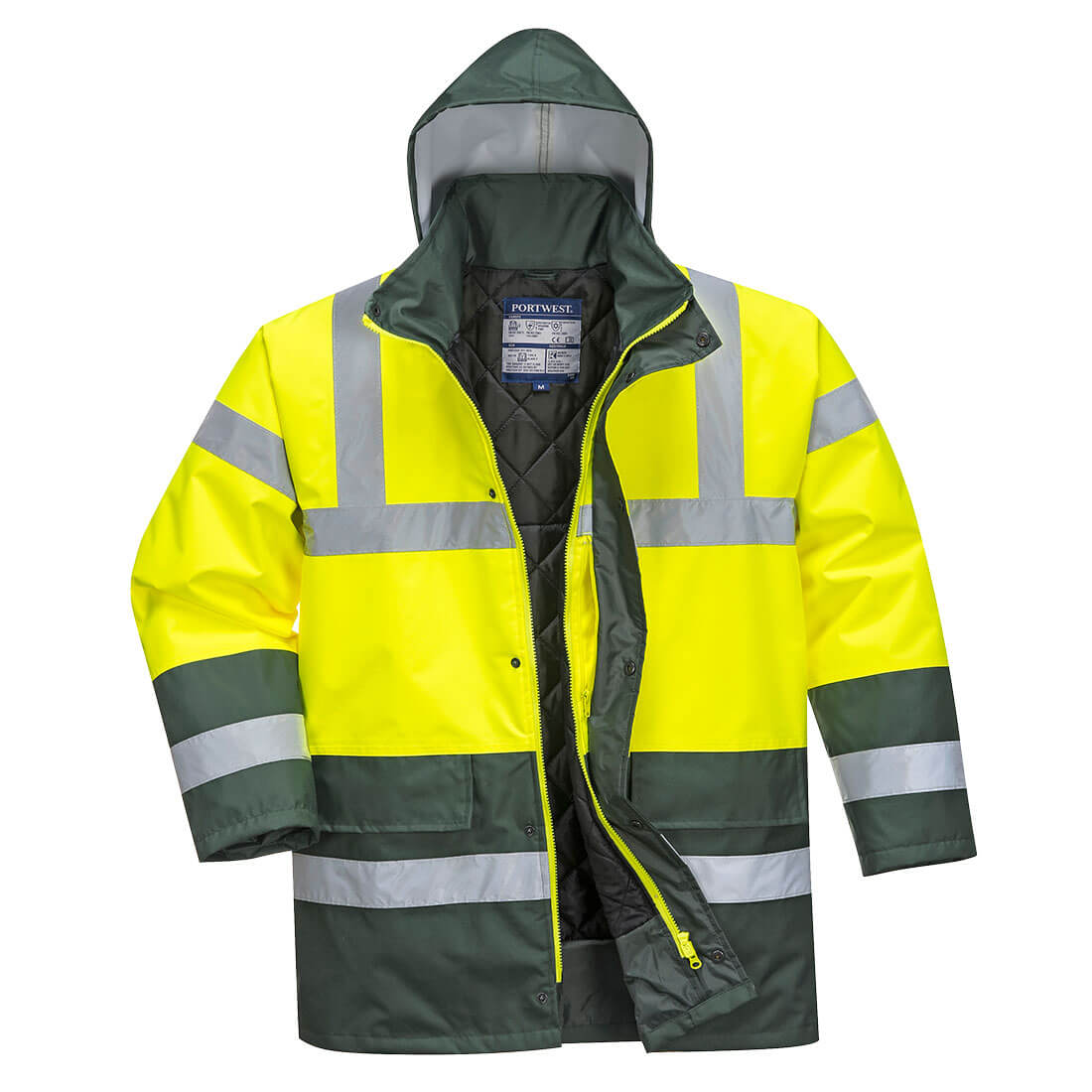 S466 - Hi-Vis Tweekleuren Parka - Portwest - Geel/Groen