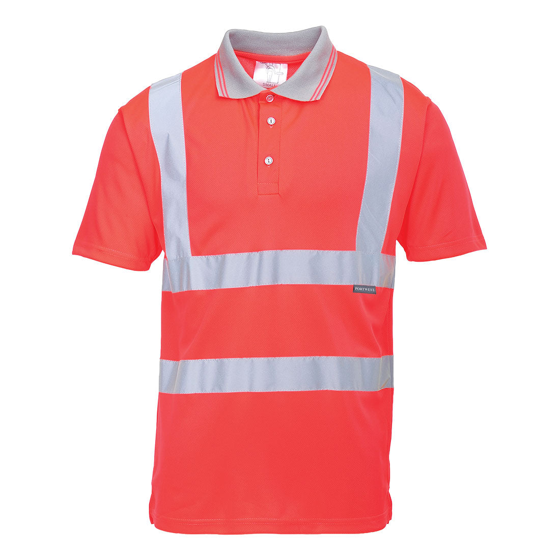 S477 - Hi-Vis Korte Mouw Polo - Portwest - Rood