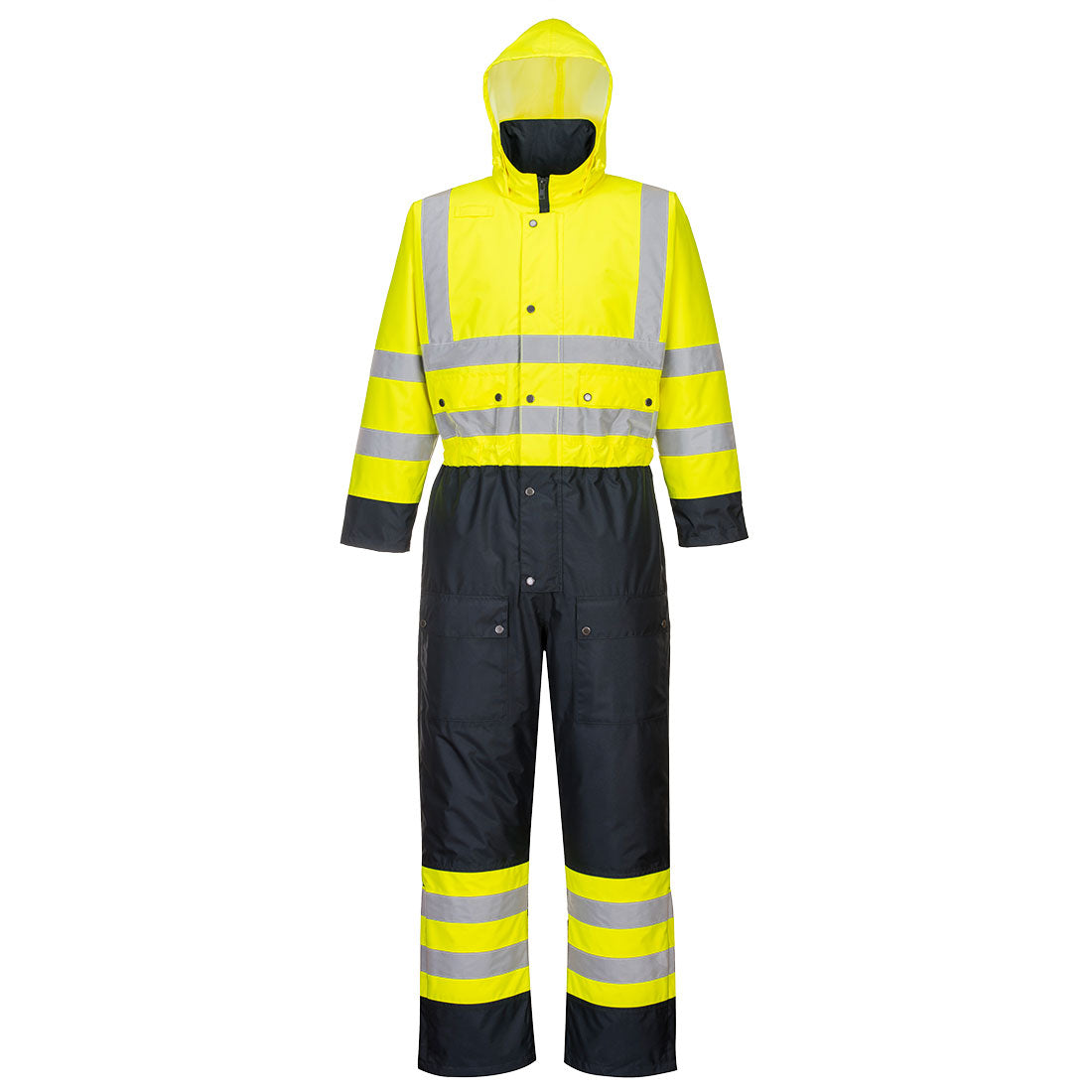S485 - Hi-Vis Tweekleuren Overall - Gevoerd - Portwest - Geel/Marineblauw