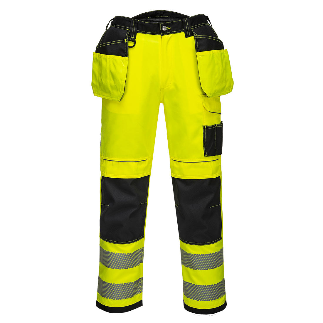 T501 - PW3 Hi-Vis Werkbroek met Holster Pockets - Portwest - Geel/Zwart Kort