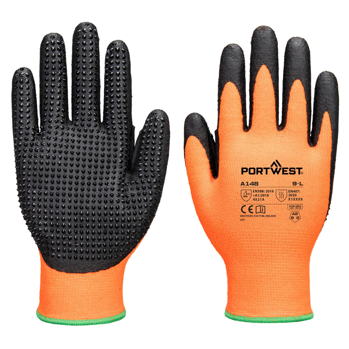 A148 - Grip 13 Nitril Handschoen met Dots - Portwest
