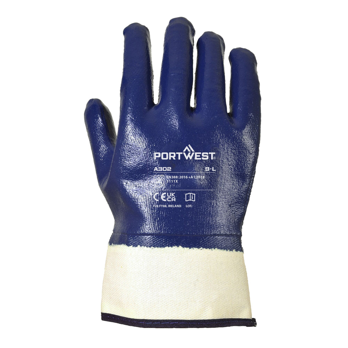 Volledig Gedipte Nitril Veiligheids Manchet - Portwest A302 Portwest