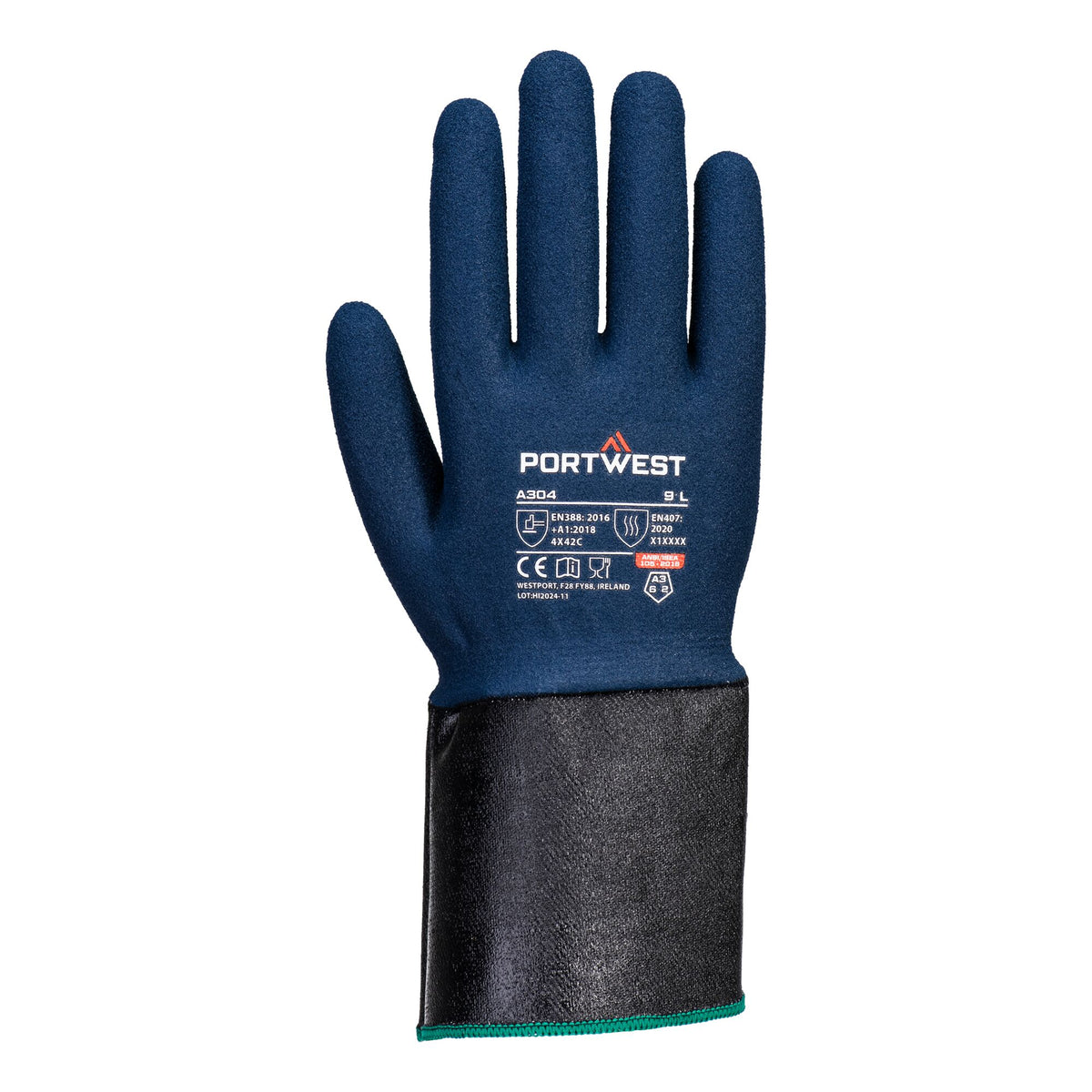 A304 - Grip C13 Nitril Schuim Handschoen met Verlengd Manchet - Portwest