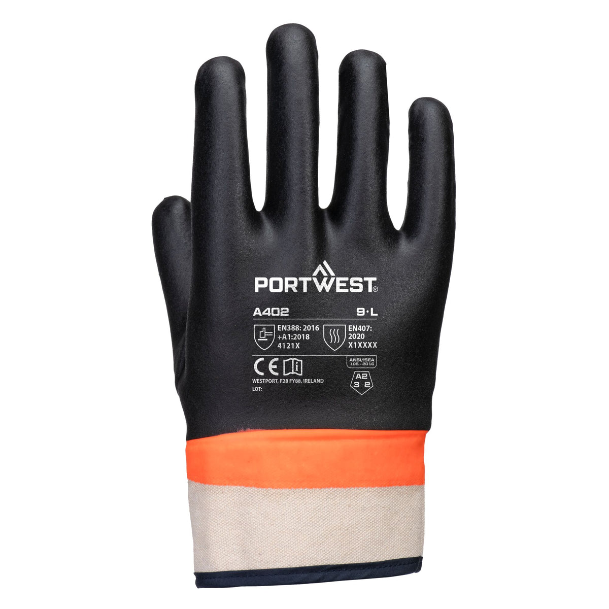 Grip PVC Sandy Dubbel gedipte handschoen - Portwest A402