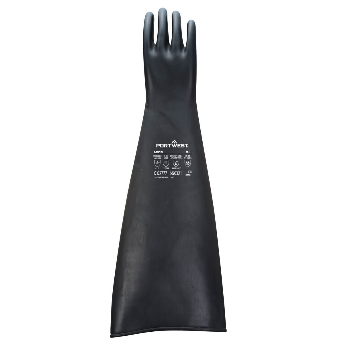 Heavyweight latex rubber glove 600 mm - Portwest A803